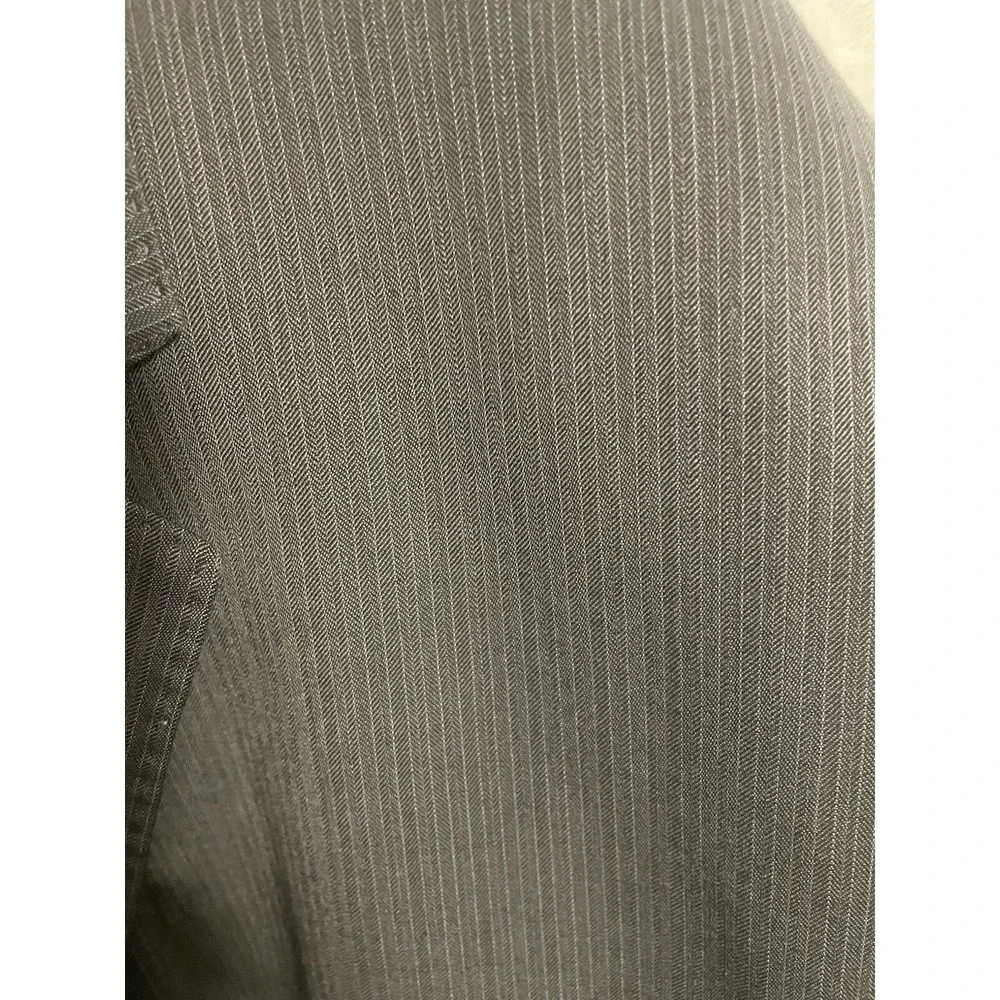 Haines & Bonner of‎ London Mens 60R Gray Blue Pinstripe Wool Blend  Blazer